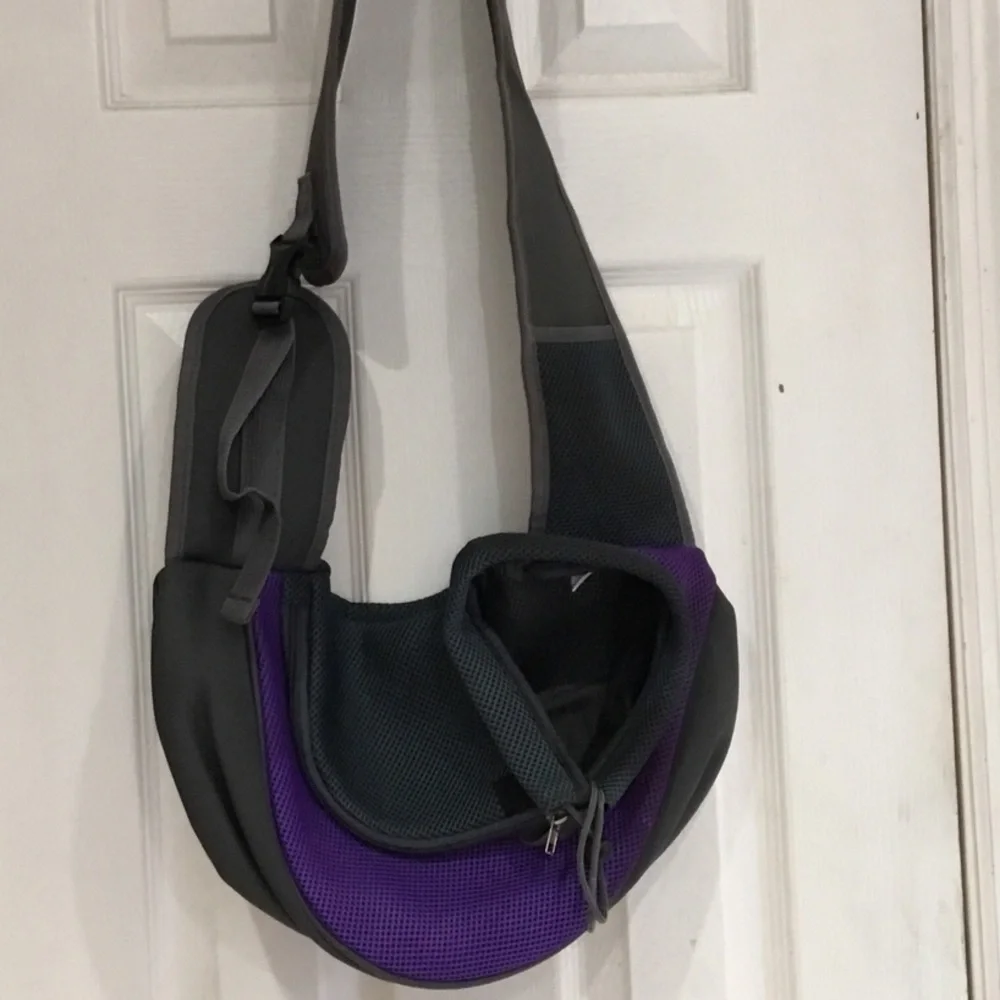 Purple and Gray Crossbody Sling Bag